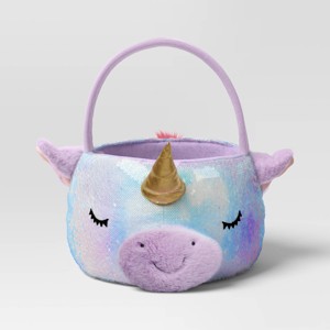 Halloween Unicorn Round Trick or Treat Decorative Bling Basket - Hyde and EEK! Boutique™ - 1 of 3