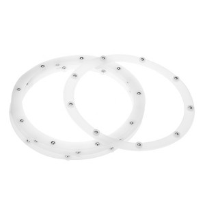 Unique Bargains Kitchen Acrylic Ball Bearings Annular Rotating Swivels Lazy Susan Turntable 4 Pcs - 1 of 3