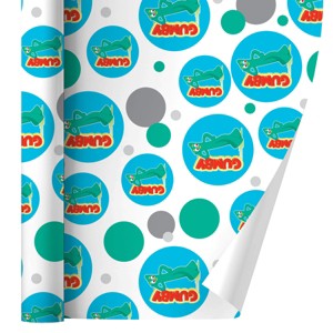 Gumby Leaning On Logo Gift Wrap 30" x 72" - 1 of 4