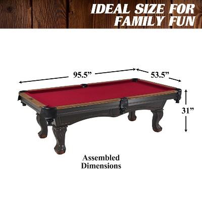 Barrington Arlington 8.3' Brown Wood Billiard Table with Accessories