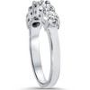 Pompeii3 1/2ct Diamond Wedding Five Stone Ring 14k White Gold - 2 of 4