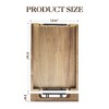 Acacia Wood Tray with Metal Handle, 17 Inch Wooden Tray for Coffee Table Bar, Coffee Tray Wash Tray, Storage Tray for Kitchen Bedroom Bathroom - 2 of 4