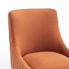 SEYNAR Modern Glam Velvet Black Metal Legs Dining Chair or Vanity Chair Set of 6 with Rear Handle - 2 of 4