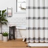 Textured Dobby Stripe Shower Curtain Gray - Hearth & Hand™ with Magnolia - image 2 of 3