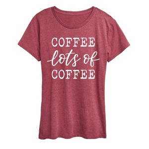 Women's - Instant Message - Coffee Lots Of Coffee Short Sleeve Graphic T-Shirt - 1 of 4