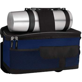 Thermos ThermoCafe Beverage Bottle and Lunch Bag Combo - Blue/Stainless
