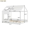 Bed Frame Full Bed With Roof Window, Sturdy Construction Slatted Support, No Box Spring Required, Platform Bed For Boys Girls Teens Bedroom - 3 of 4