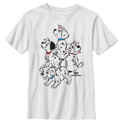 Boy s One Hundred And One Dalmatians Rolly Lucky And Siblings Ready To Play T shirt White X Large Target