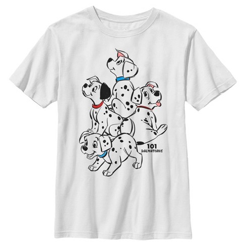 Boy's One Hundred and One Dalmatians Rolly, Lucky and Siblings Ready To  Play T-Shirt - White - X Large