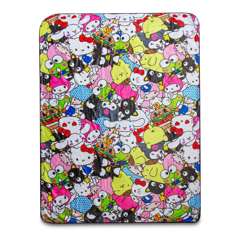 Surreal Entertainment Sanrio Hello Kitty And Friends Fleece Throw Blanket | 54 x 72 Inches, 1 of 9
