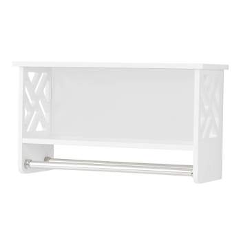 Coventry Bath Shelf with Two Towel Rods White - Alaterre Furniture