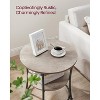 Side Table, 2-Tier Round End Table, Nightstand with Steel Frame for Small Spaces, Living Room, Bedroom - 4 of 4