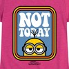 Girls' - Despicable Me Minions - Not Today Fitted Short Sleeve Graphic T-Shirt - 2 of 4