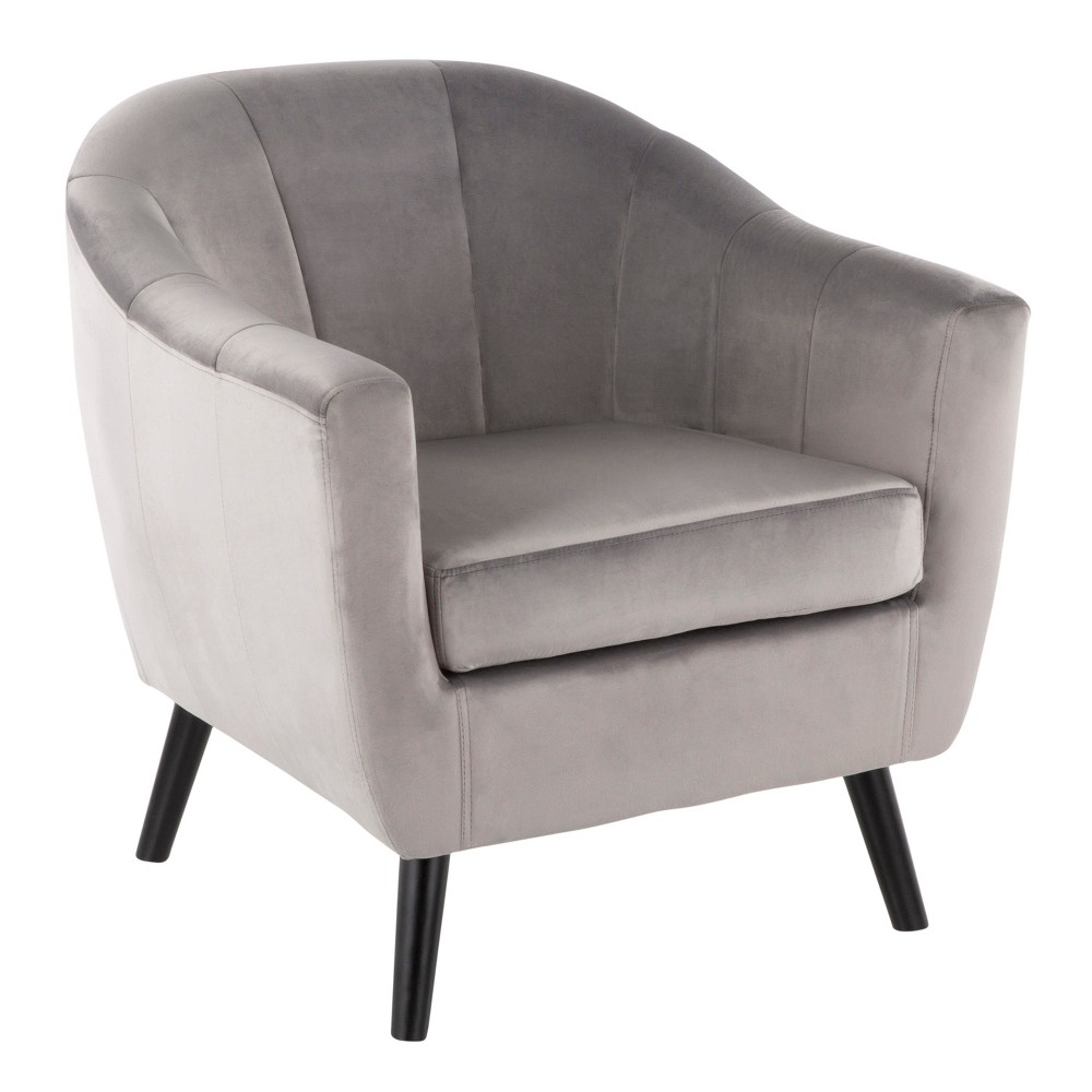 Rockwell Contemporary Velvet Accent Chair Silver LumiSource For Sale