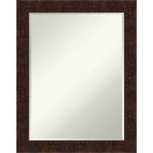 Amanti Art William Mottled Bronze Narrow Petite Bevel Bathroom Wall Mirror 28 x 22 in. - 1 of 4