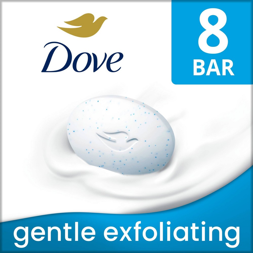Photos - Shower Gel Dove Beauty Gentle Exfoliating Beauty Bar Soap - 8pk - 3.75oz each