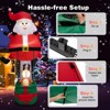 Tangkula 8FT Tall Christmas Inflatable Hot Air Balloon Blow Up Santa Claus On Balloon with Reindeer Xmas Inflatable Decoration with Bright LED Lights - 4 of 4