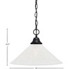 Toltec Lighting Any 1 - Light Pendant in  Matte Black with 16" Gold Ice Shade - 2 of 2