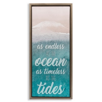 Stupell Industries Timeless As Tides Beach Phrase, 15" x 31"