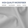PiccoCasa Microfiber Beach Towel Lightweight Absorbent Travel Towels for Beach Swim Sports - 4 of 4