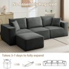 Sectional Couches Sofas, Modular Sectional Sofa with Deep Seat, Upholstered Chenille Convertible Sponge Compression Sofas, No Assembly Required - 4 of 4