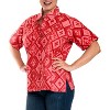 LA LEELA Womens Button Down Short Sleeve Summer Surfing Blouse Tops Hawaiian Club party Casual Shirts for Women - 4 of 4
