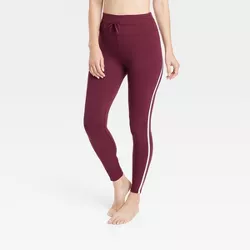Women's Simplicity High-Rise Striped Leggings 27.5" - All in Motion™ Dark Red XL