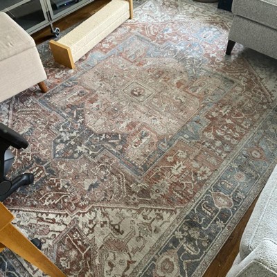 Sakalar Grey Floral Medallion Washable Rug – Loopsie