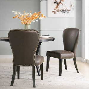 Set of 2 Savoy Upholstered Dining Armless Chairs - Alaterre Furniture - 1 of 4