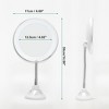 Unique Bargains 10X Magnifying Mirror Flexible Gooseneck Tube Makeup Mirror with Suction Cup White - 2 of 3