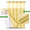 No Hooks Needed Linen Textured Shower Curtain with Snap - in Liner, Hotel Luxury Bath Decor, Waterproof Washable, 71Wx74H - 2 of 4