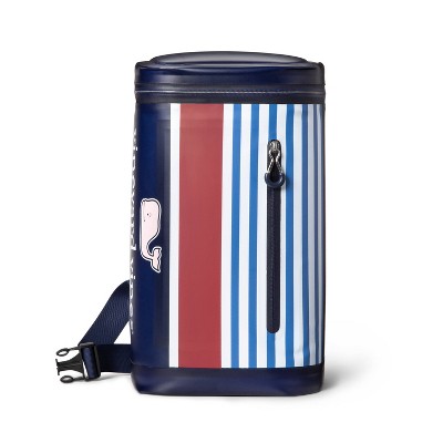 Pink Whale Striped 10 Can Cooler Sling 