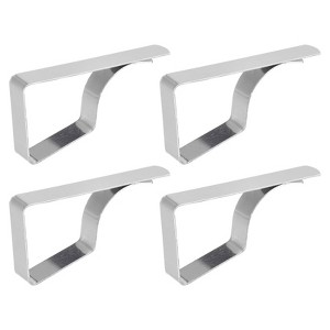 Unique Bargains 430 Stainless Steel Outdoor Restaurant Picnic Tablecloth Clips 4 Pcs - 1 of 4