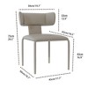 ATJafurn Faux Leather Upholstered Dining Chairs Side Chairs with Backrest and Carbon Steel Legs (Set of 2) - 2 of 4