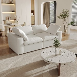 Modular Cloud Sectional Couch for Living Room, Love Seat Sofas, Modern Convertible Cloud Sofa, Cushion Covers Removable - 1 of 4