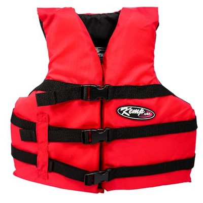 Kemp USA Life Jacket, Red & Black, Child