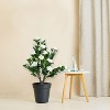 Artificial Topiary Ball Trees with Metal Stakes, UV-Resistant PE Fake Plants with Begonia Flowers for Indoor Outdoor Decor - 3 of 4