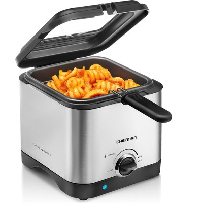 Chefman Fry Guy 1.5 Liter Deep Fryer w/ Adjustable Temperature Control - Stainless Steel