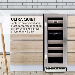 Whynter BWR-171DS Elite 17 Bottle Seamless Stainless Steel Door Dual Zone Built-in Wine Refrigerator - 1 of 4