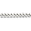 Black Bow Jewelry Men's 11mm, Sterling Silver Solid Flat Curb Chain Bracelet - 2 of 4