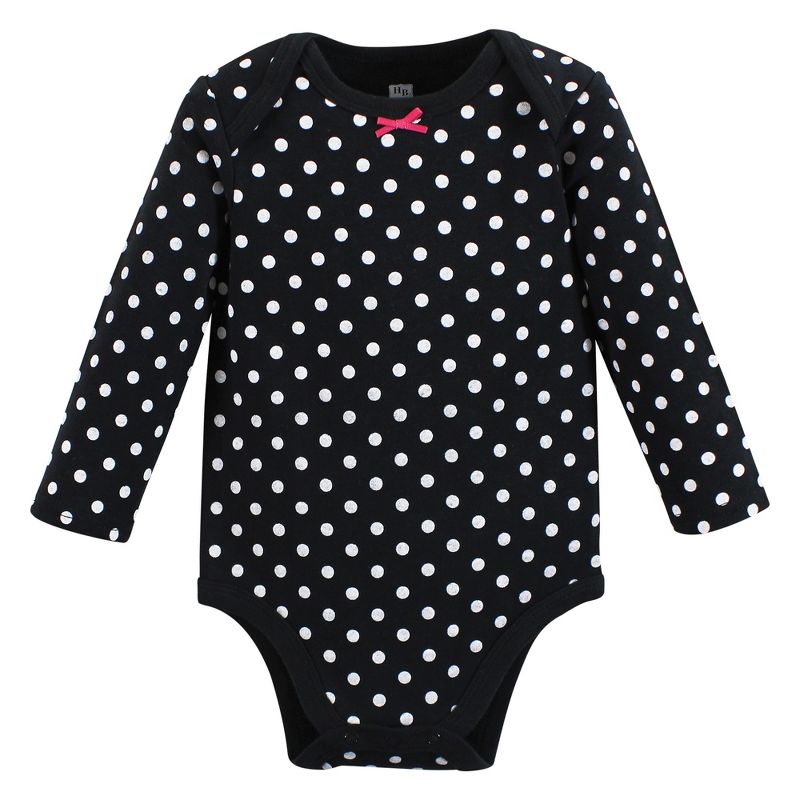 Hudson Baby Infant Girl Cotton Long-Sleeve Bodysuits, Mommy Latte, 5 of 7