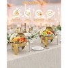 6.3 Qt Round Chafing Dish for Buffet, Stainless Steel Food Warmer Chafer with Glass Window Full Size Food Pan for Catering Parties Banquets, Gold - 4 of 4