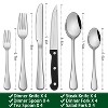 Itopfox 24-Piece Silverware Set with Steak Knives, Flatware Set for 4 Food-Grade Stainless Steel Cutlery Set Includes Knife Spoon Fork, Mirror Finish - 2 of 4