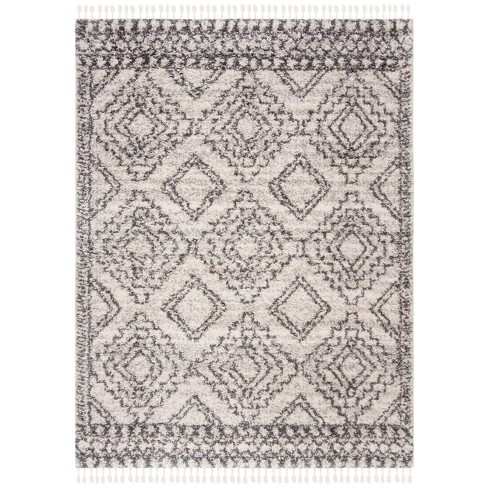 Melrose Shag Sgml937 Power Loomed Area Rug - Ivory/grey - 8'9