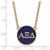 Black Bow Jewelry 14k Yellow Gold Plated Sterling Silver Alpha Xi Delta Greek Life Necklace 18 Inch - 2 of 4