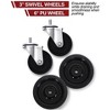 15 Gallon Oil Drain Pan with Hand Pump & 8 Ft Hose, 57L Low Profile & T Foldable Handle Oil Drain Cart for Truck Cars SUVs - 3 of 4