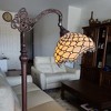 Amora Lighting Tiffany Style Jeweled Reading Floor Lamp – 62 Inch High Handcrafted Stained Glass Shade with Dark Bronze Base - 4 of 4