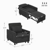 Aghana Digitals 3-in-1 Corduroy Convertible Chair Bed: Adjustable 180° Backrest, Removable Pillow, - 3 of 4