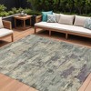 HomeRoots 8' X 10' Sage Gray And Plum Abstract Washable Indoor Outdoor Area Rug - 2 of 4