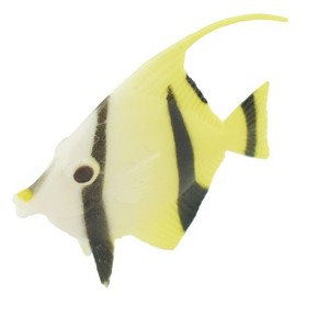 Collectible Wildlife Gifts | Moorish Idol, (Zanclus cornutus) Tropical, Rubber Fish Design, Realistic Figure, Toy Model, Gift,   2 1/2"   F3449 B48 - 1 of 4